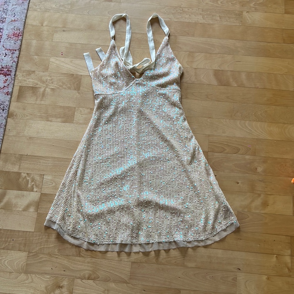 Never worn sequin mini dress from free people